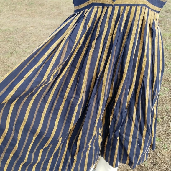 1940's Mindy Ross Fit Flare Dress XS 2 4 - Picture 4 of 8